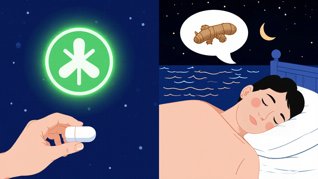 Chemotherapy patient receiving anti-nausea treatment with peaceful sleep imagery.