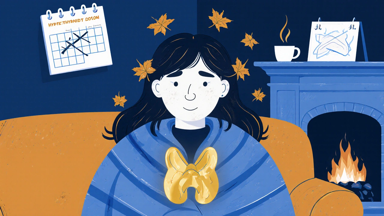 Woman shivering with thinning hair, symbolizing postpartum hypothyroidism