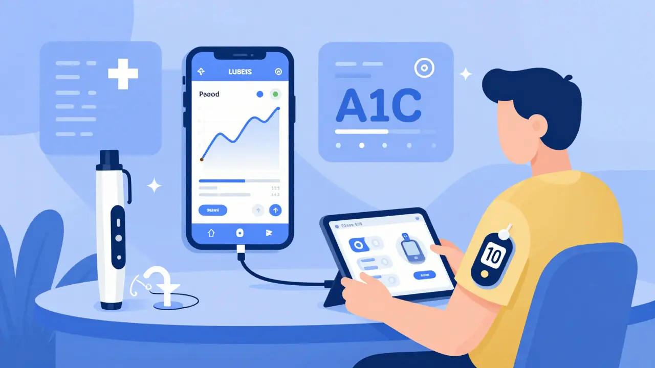 Smart insulin monitoring technology with app interface